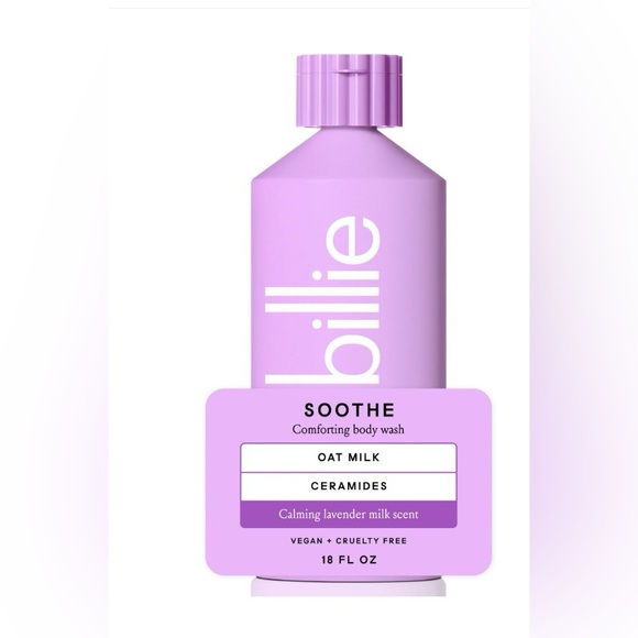 Billie Soothe Body Wash Oat‎ Milk Ceramides Lavender Calming Vegan - Picture 1 of 4